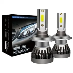 Kit cree led M1 mini para carro fanless sin cooler ventas al por mayor, foco led M1 para auto 12V 30W 24000LM 6000K-6500K con 1 ano garantia de fábrica china LYV AUTO